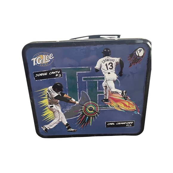 Tampa Bay Devil Rays Vintage TG Lee Tin Collectible Lunchbox: Carl Crawford - Picture 2 of 6